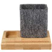 Recycled Felt & Bamboo Pen Holder 31