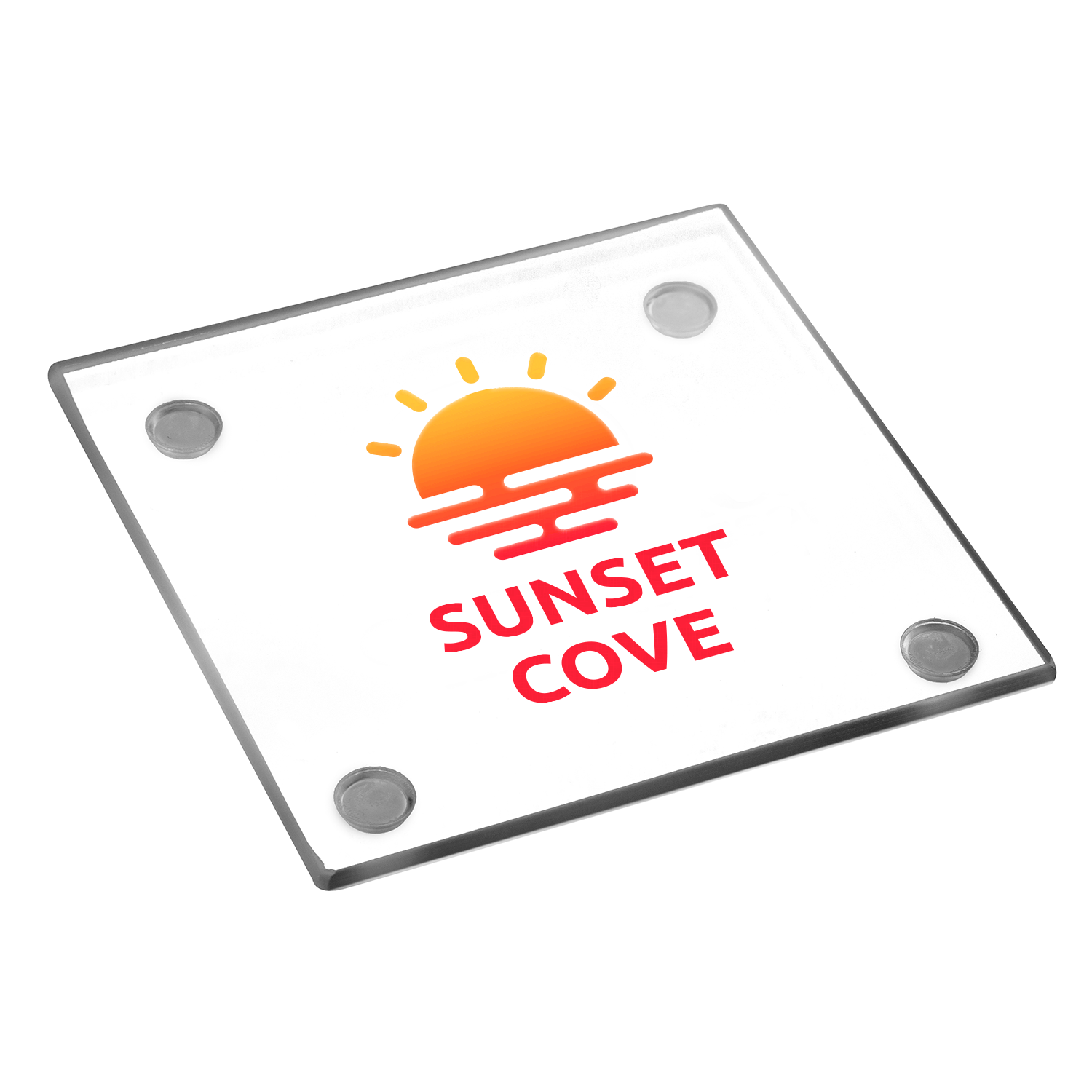4" Glass Square Coaster (Full Color Imprint) 2