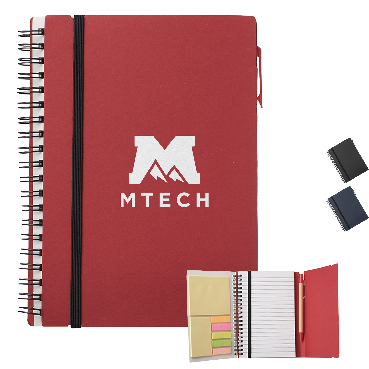 5.5 x 7 in Spiral Notebook with Elastic Closure 1