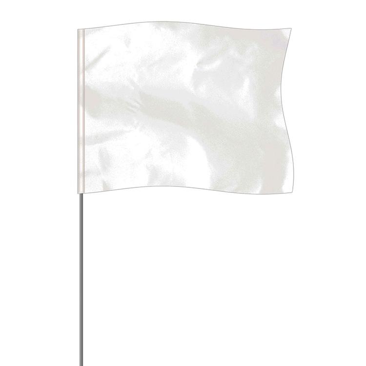 White 4" x 5" Marker Flag on a 36" Wire 2