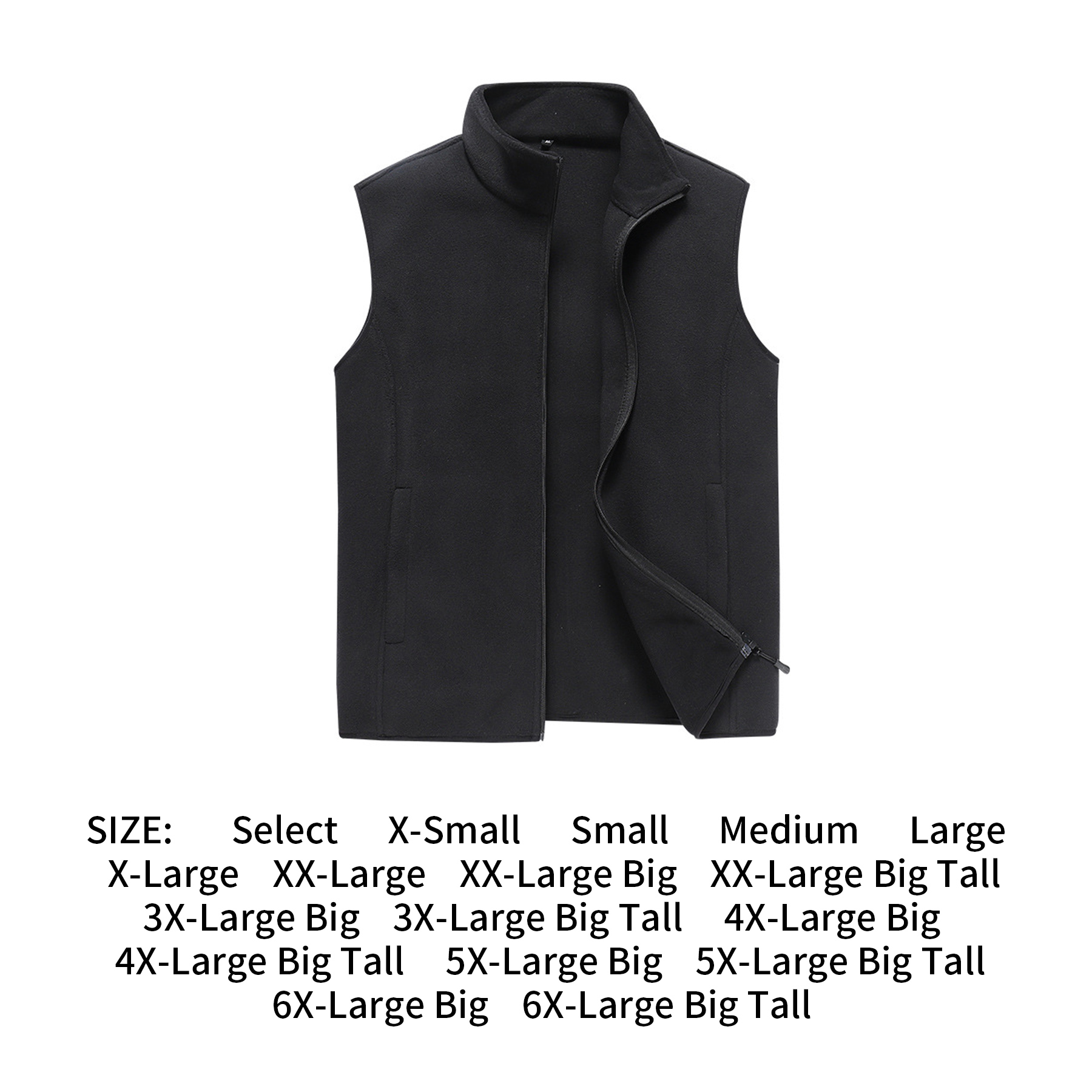 Men's Full-Zip Polar Fleece Vest 3