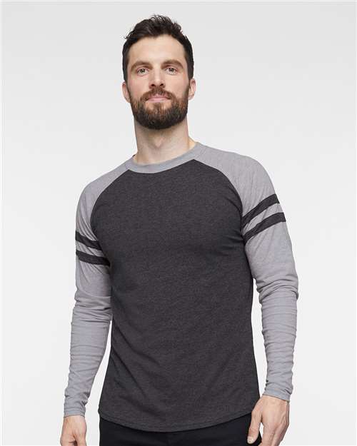 Unisex Fine Jersey Mash Up Long Sleeve Tee - 6934 3