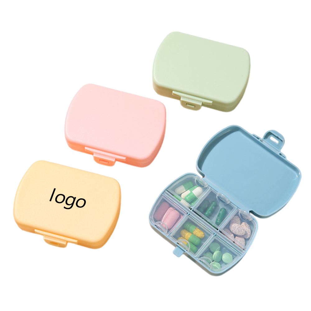 Small Plastic 6-Compartment Pill Case 2