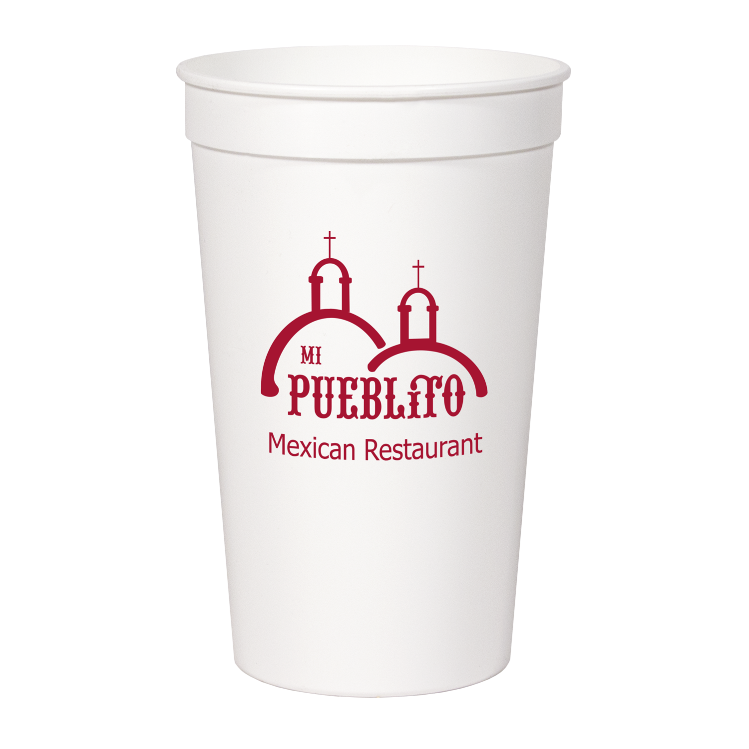 22 oz Smooth White Stadium/Souvenir Cup