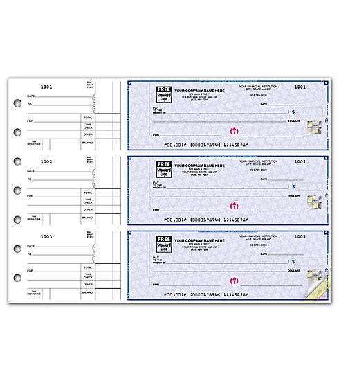 High security 3-on-a-page counter signature checks 1