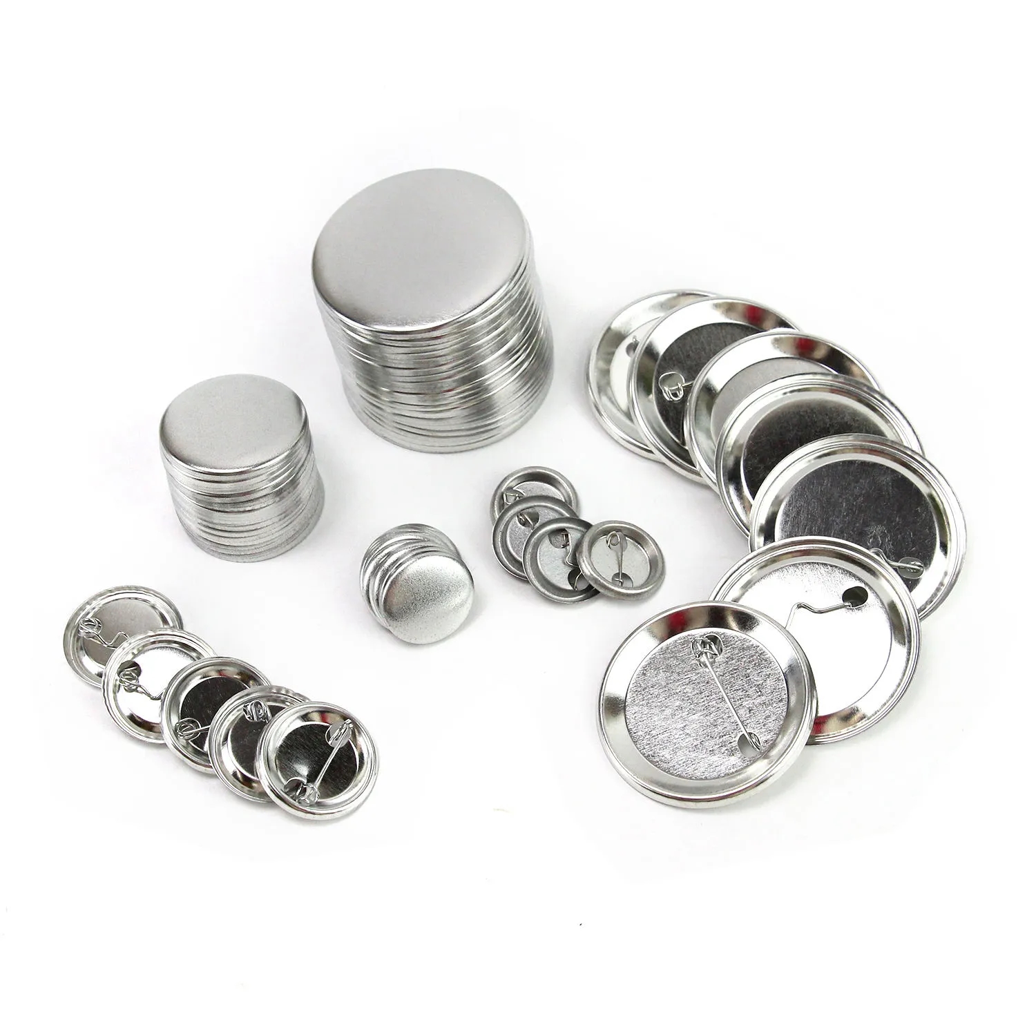 Tinplate Round Button With Safety Pins 5