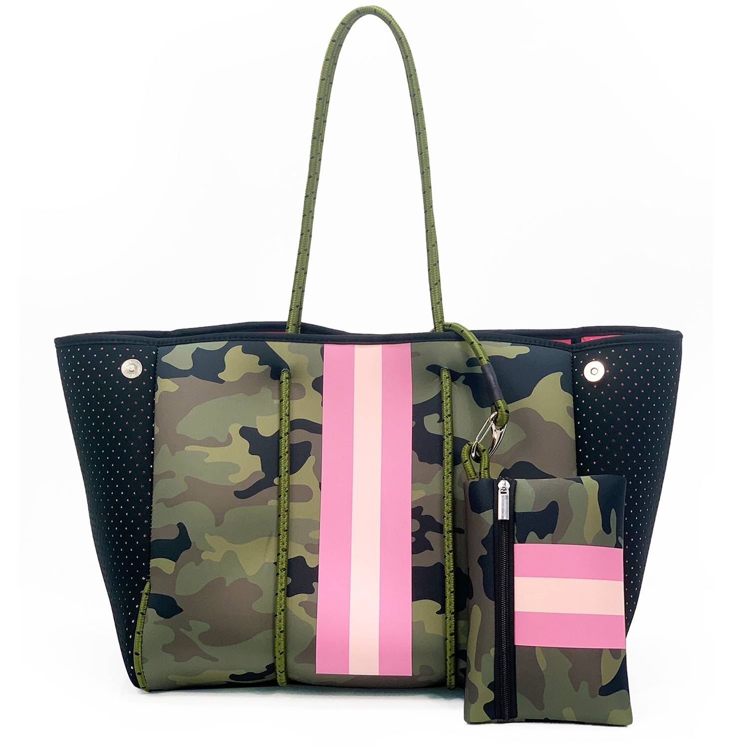 Women's Neoprene Tote Bag w/ Pocket for Beach Travel 7
