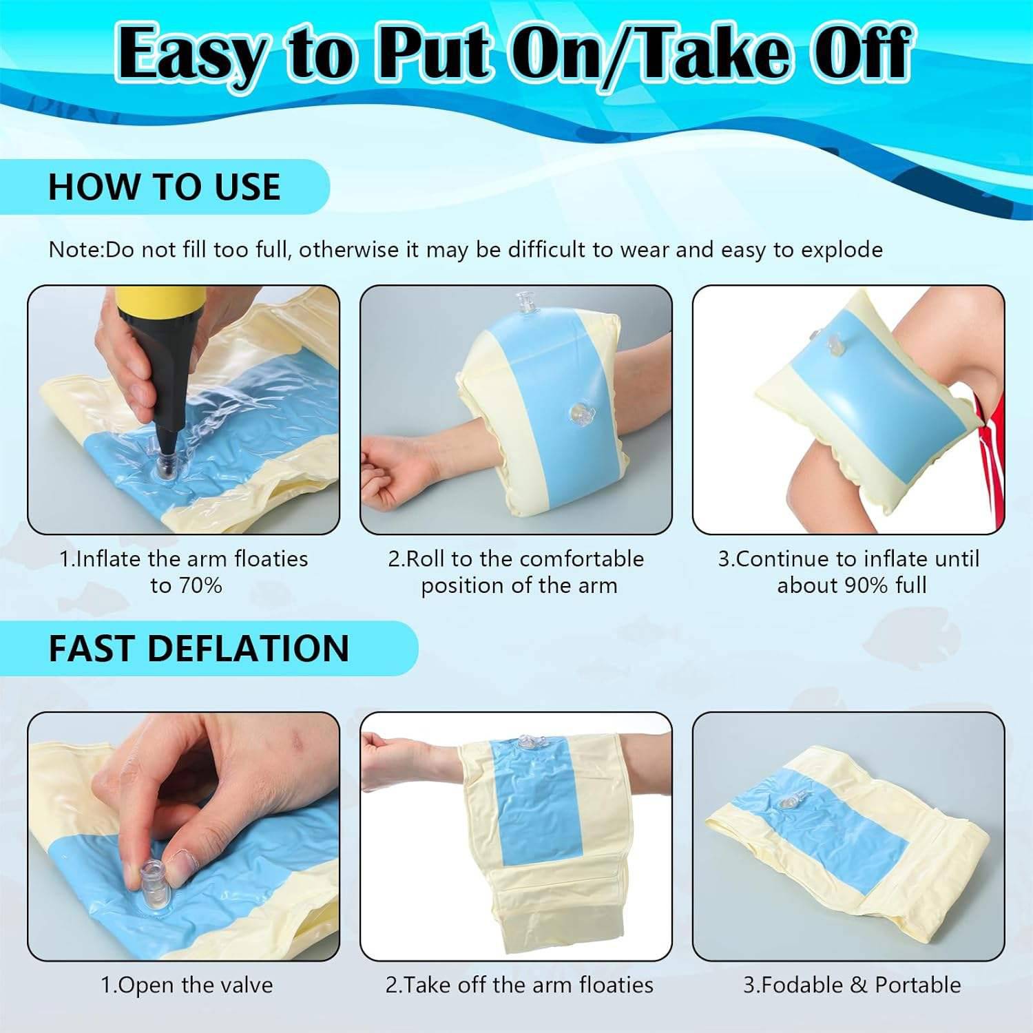 PVC Inflatable Swimming Arm Bands 12