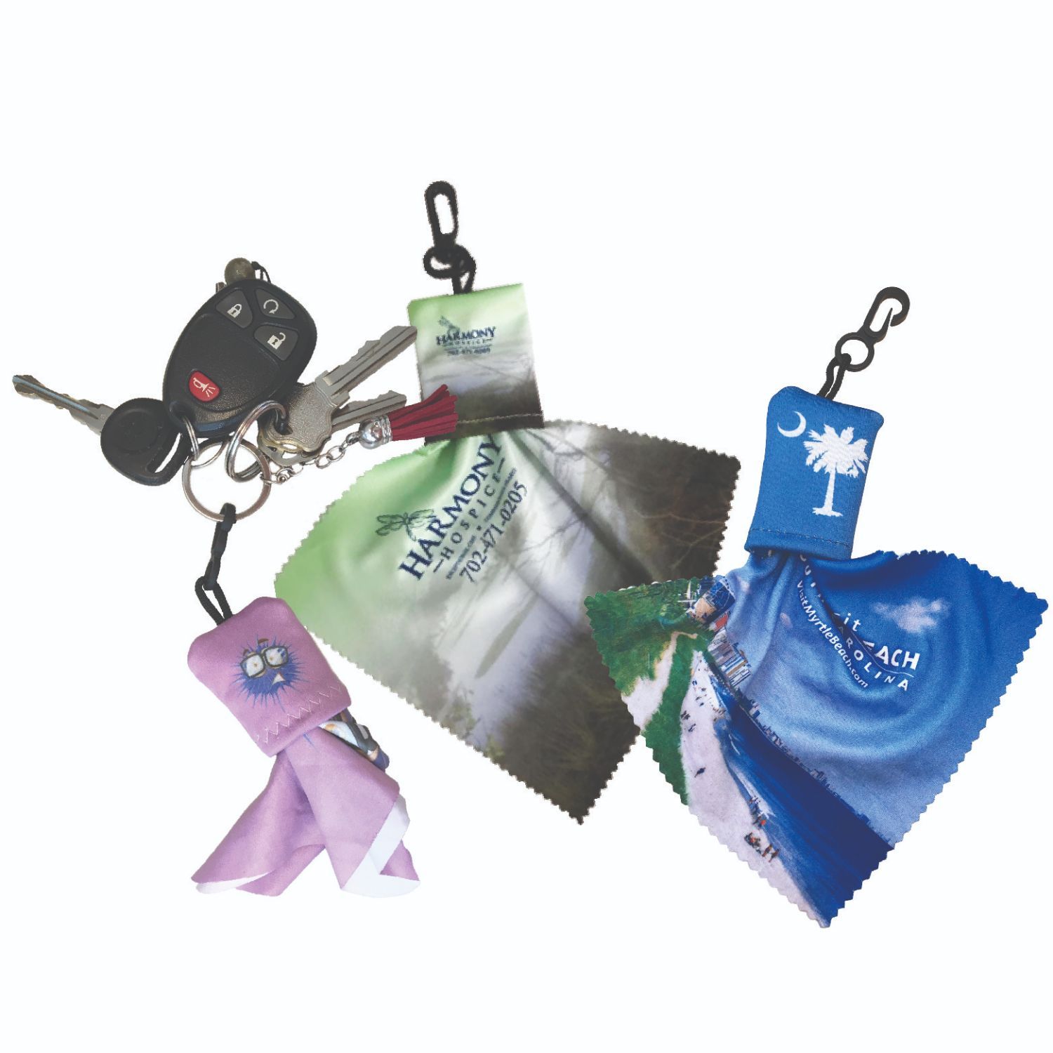 Microfiber Cloth Keychain Pouch 2