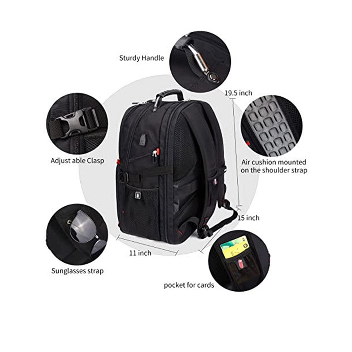 Extra Large 52L Travel Laptop Backpack 5
