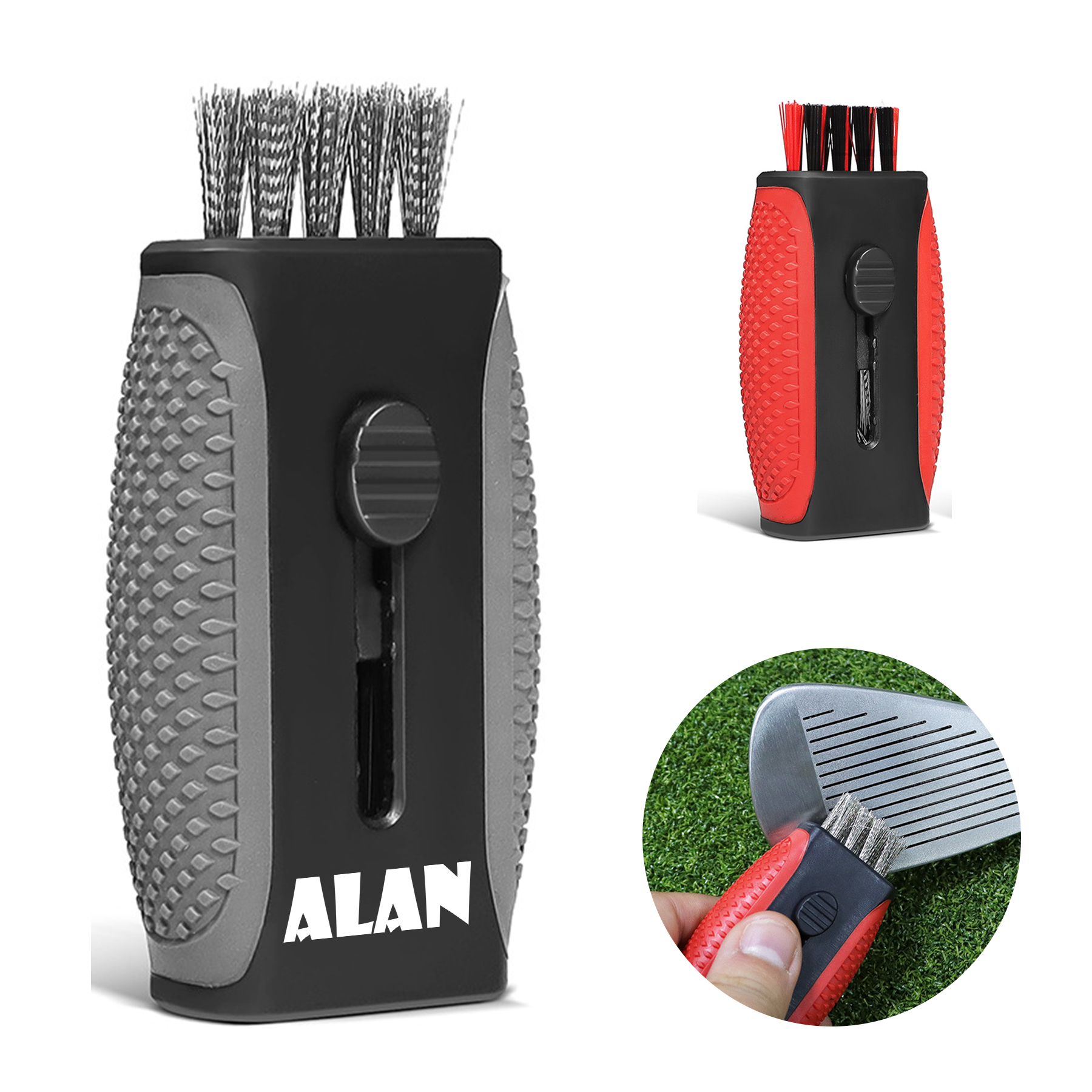 Golf club cleaning brush