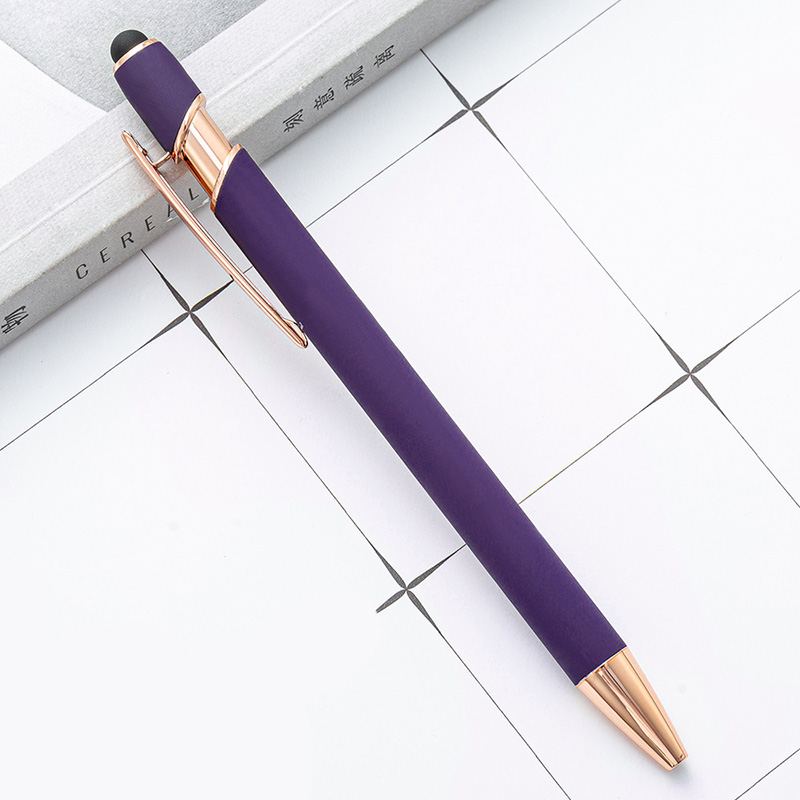 Soft Touch Aluminum Stylus Ballpoint Pen 8