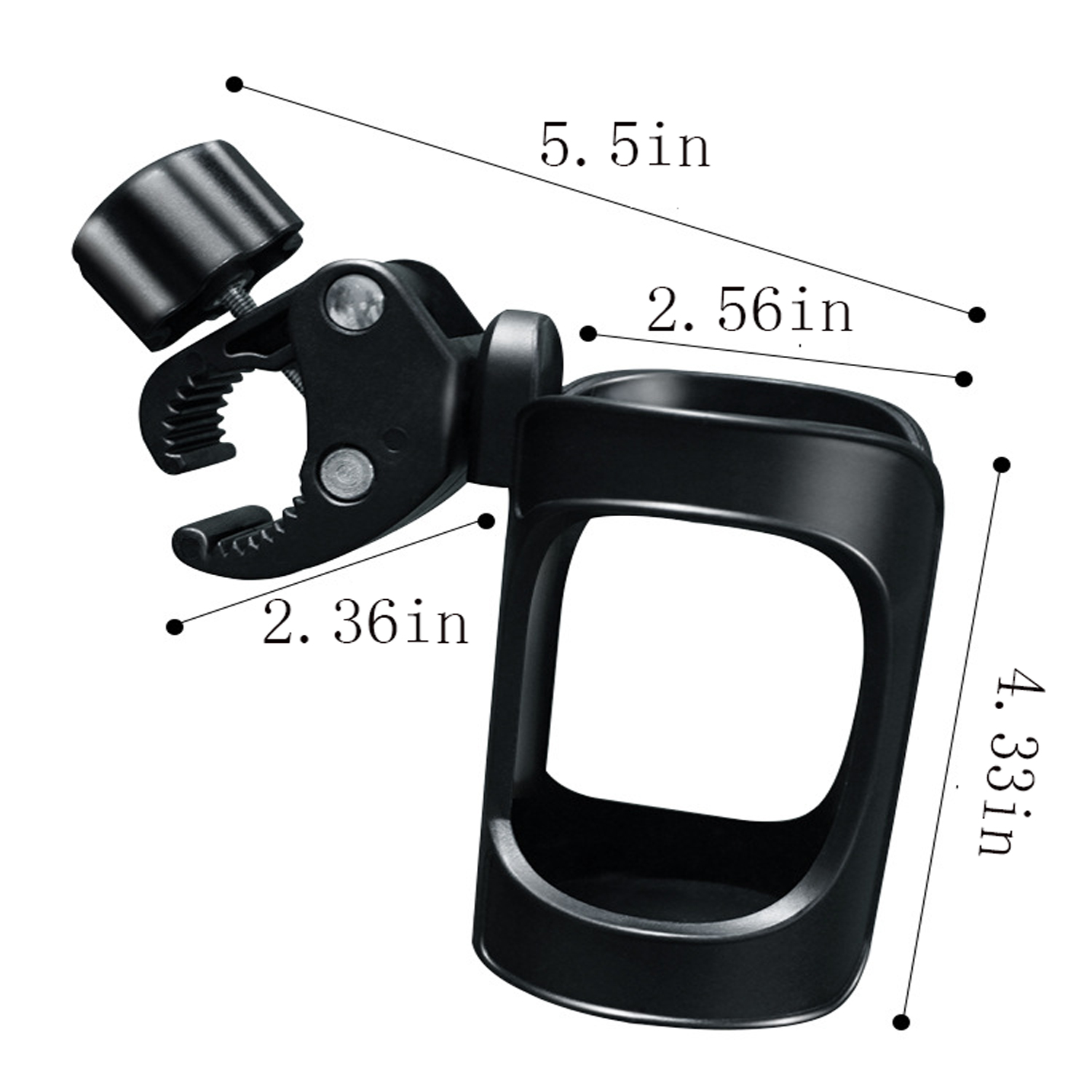 360 Degree Adjustable Universal Stroller Bikes Cup Holder 2
