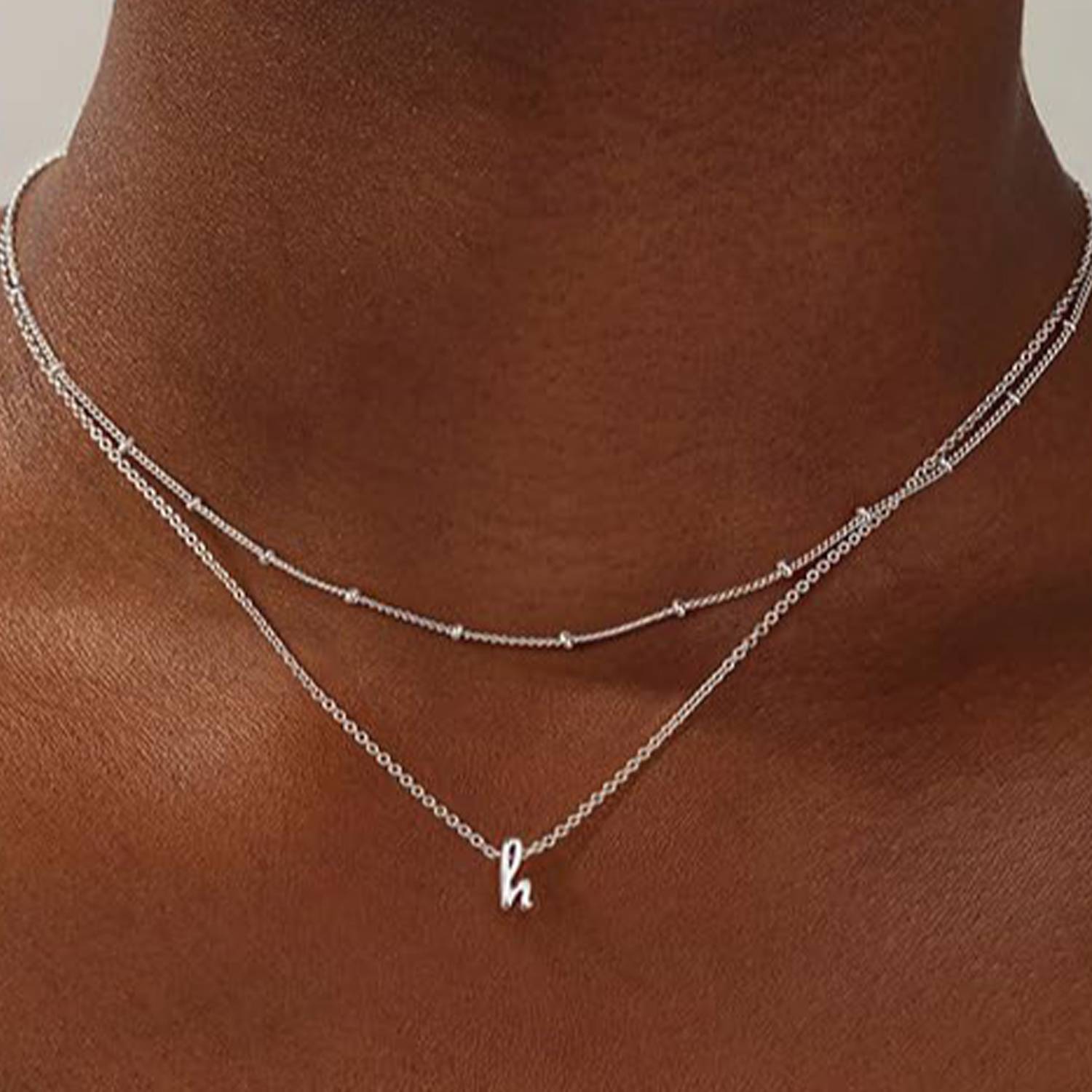 14K Gold Plated Letter A-Z Pendant Necklace Tiny Initial Nec 3