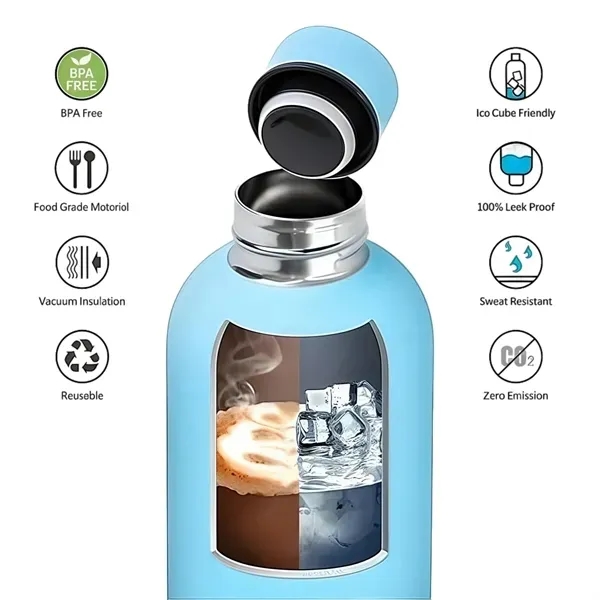24 oz Stainless Steel Insulated Sports Water Bottle, custom water bottle with logo imprint 4