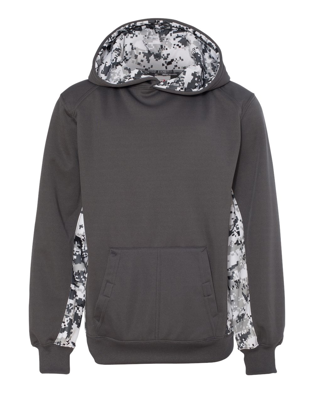 Youth Digital Camo Colorblock Performance Fleece Hooded Sweatshirt - 2464 32