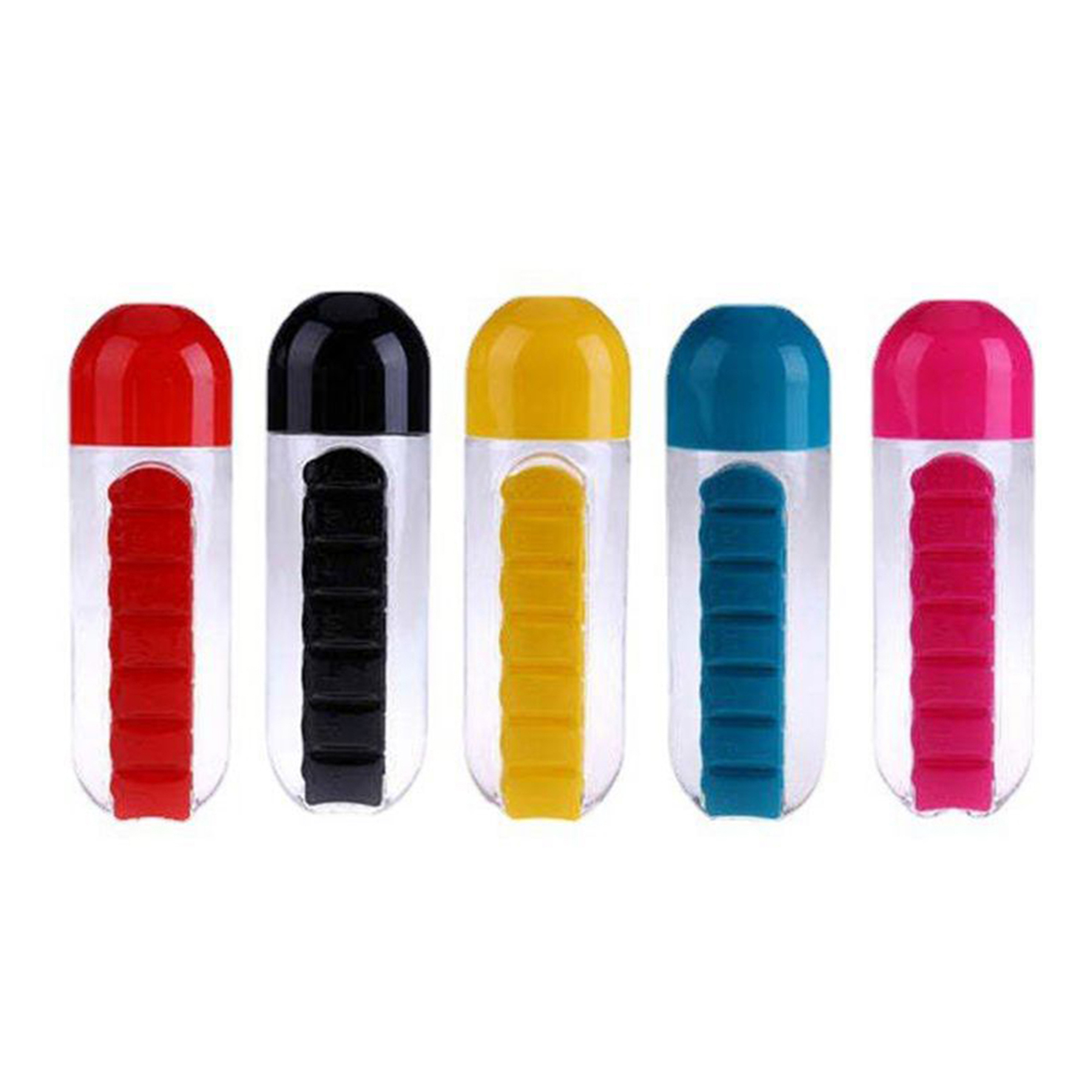 Plastic Water Bottle With Pill Organizer 4