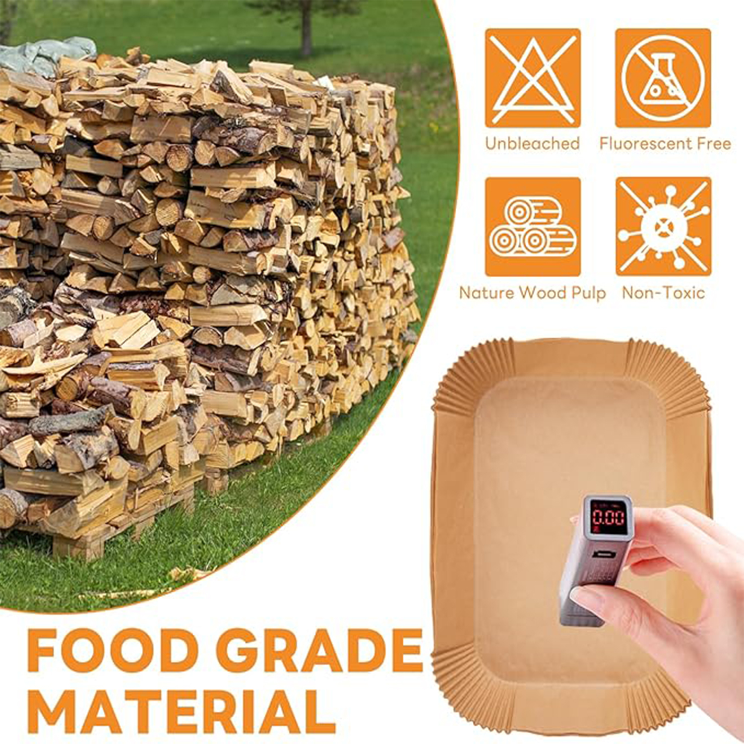 Disposable Rectangular Air Fryer Paper 7