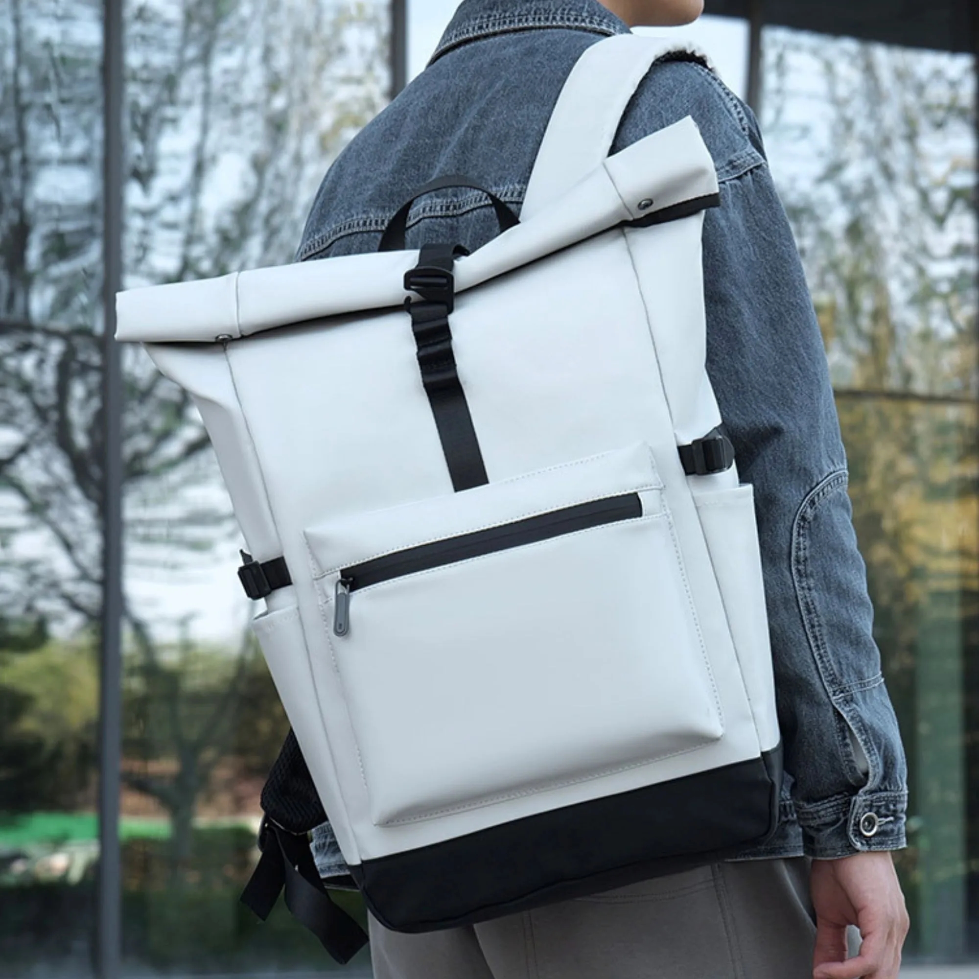 Large Capacity Flap Double Shoulder Travel Backpack 5