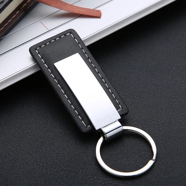 Metal pen with leather keychain gifts kit 4