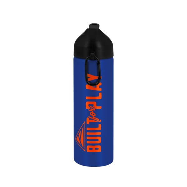 EasyFlow Recycled Aluminum Bottle w Straw Lid, custom water bottle with logo imprint 140