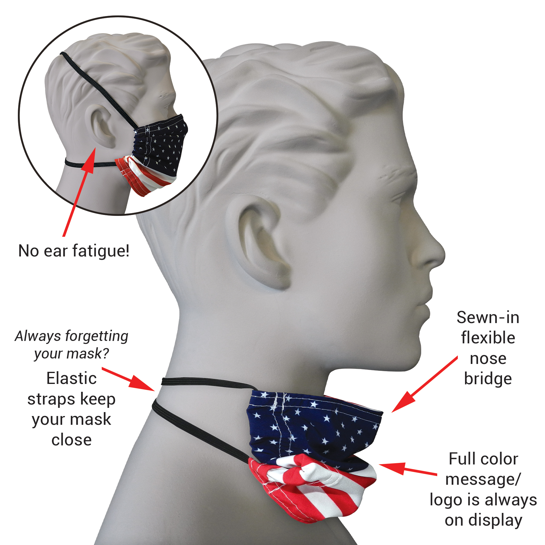 Custom Microfiber Face Mask 6