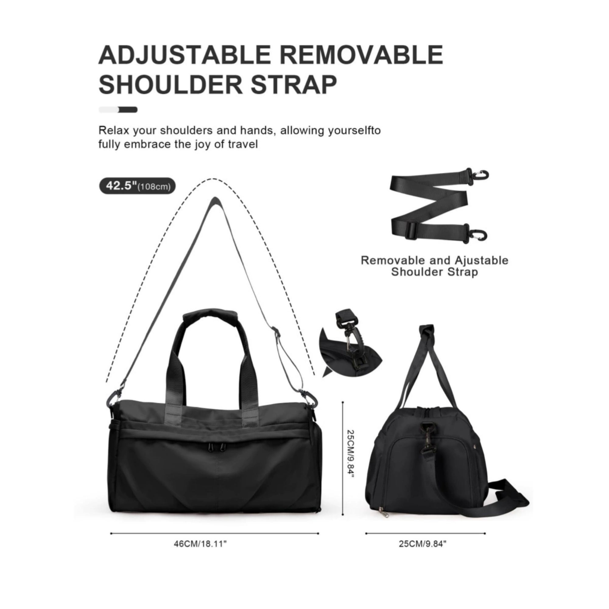 Gym Bag With Shoe Compartment 7