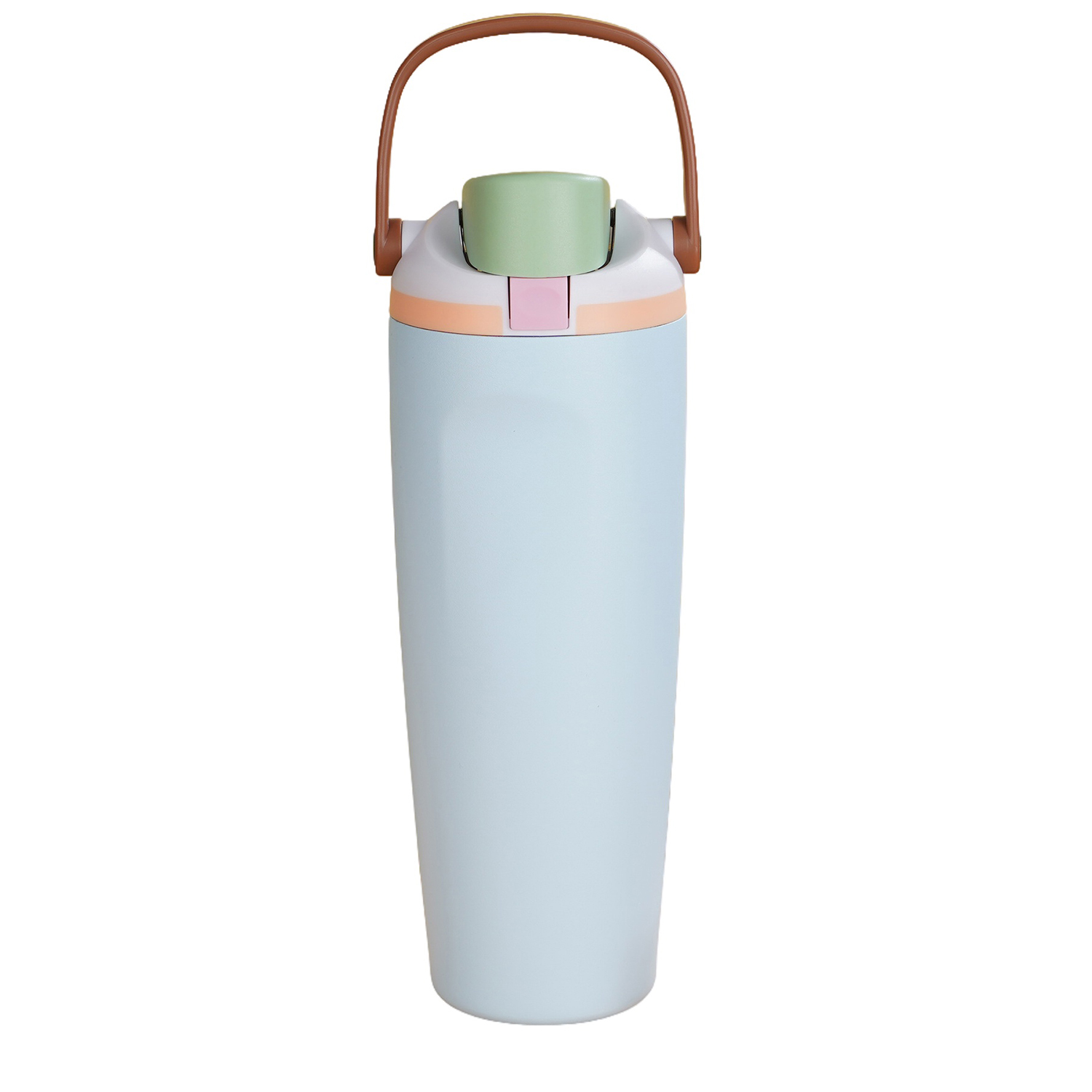 30oz Stainless Steel Foldable Handle Water Bottle with Straw, custom water bottle with logo imprint 3