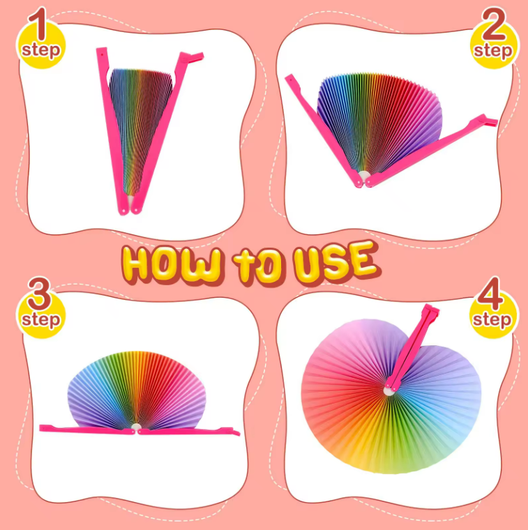 Rainbow Folding Fan 2