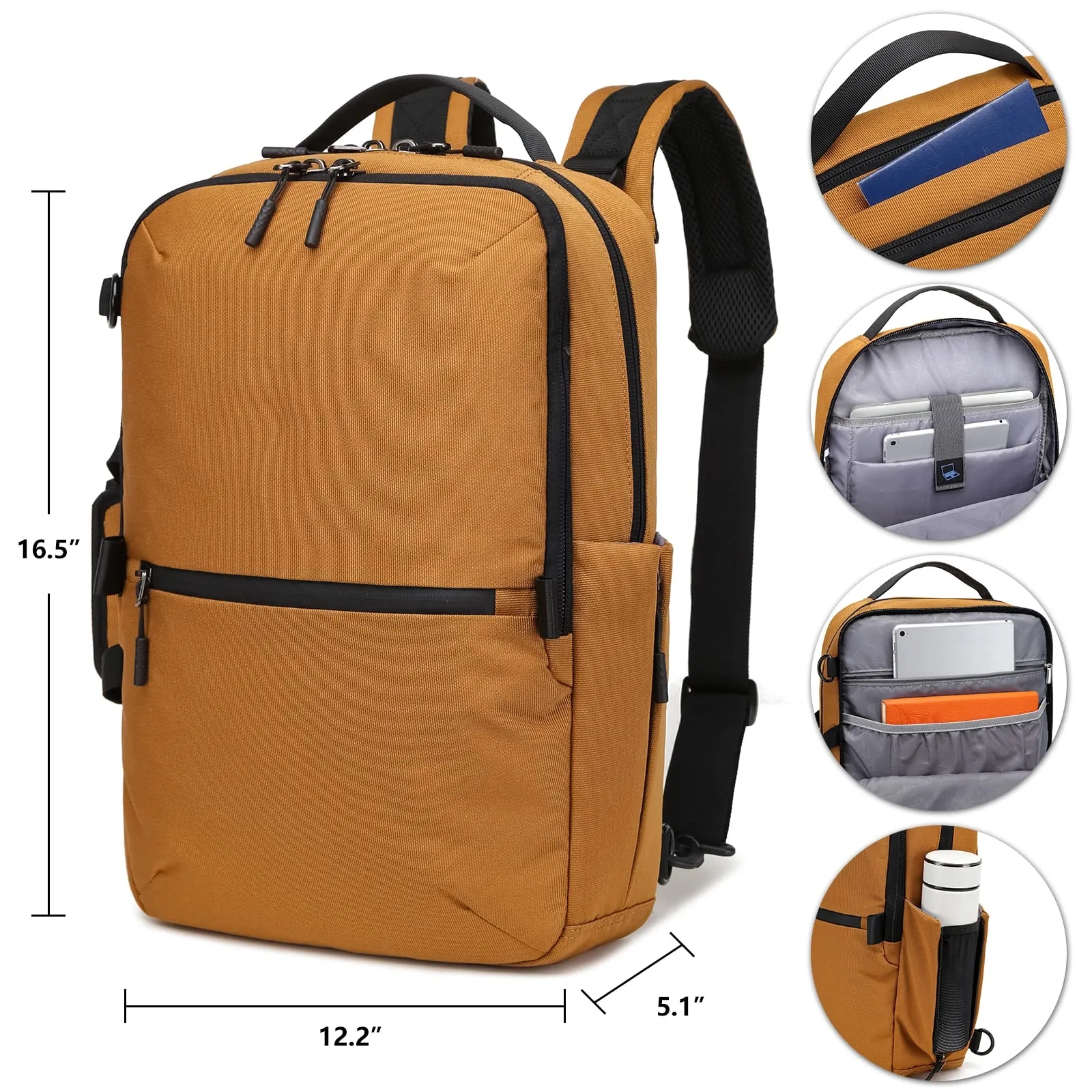 Business Slim Durable Laptop Backpack 15.6 Inch 9