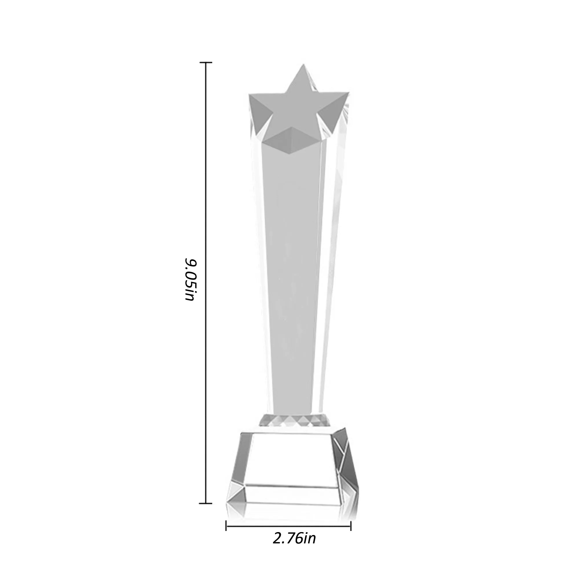 Crystal Pentagram Award Trophy 3