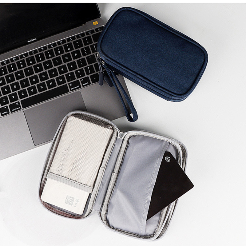 Small Waterproof Double-Layer Travel Cable Organizer Bag Electronic Accessories 16