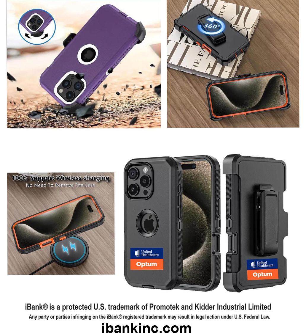 iBank ® iPhone 16 Shockproof Case with Belt Clip and a kickstand 2