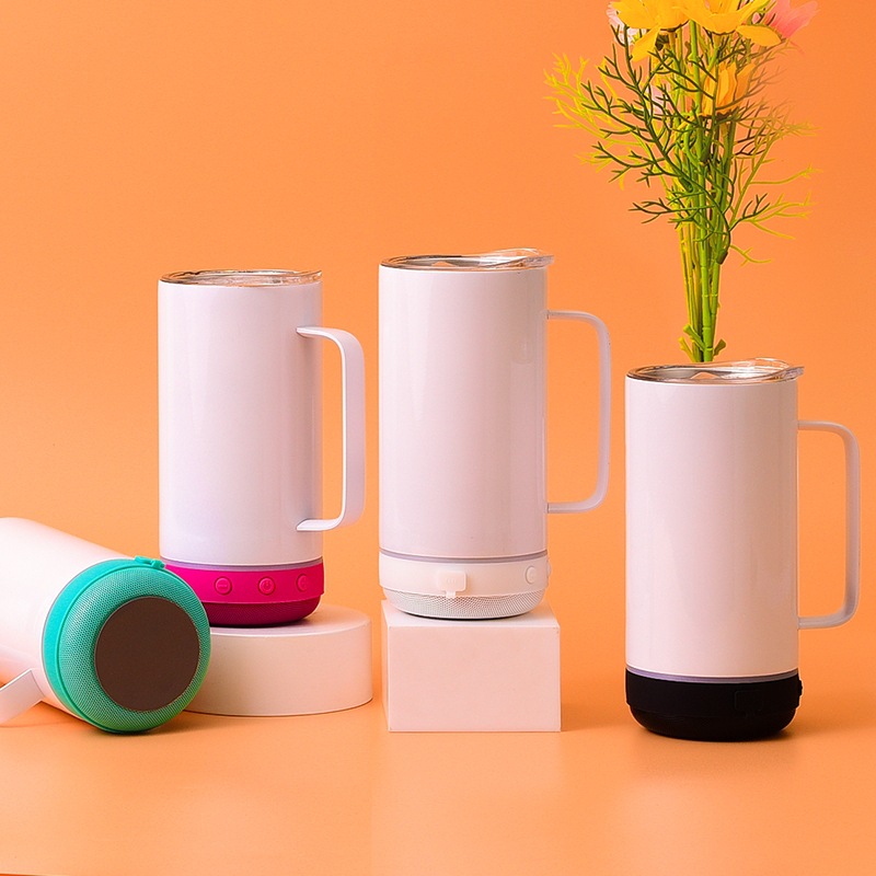 14oz Bluetooth Speaker Tumbler With Handle 2