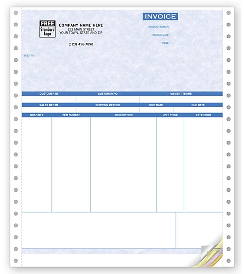 Product Invoices, Continuous, Parchment 2