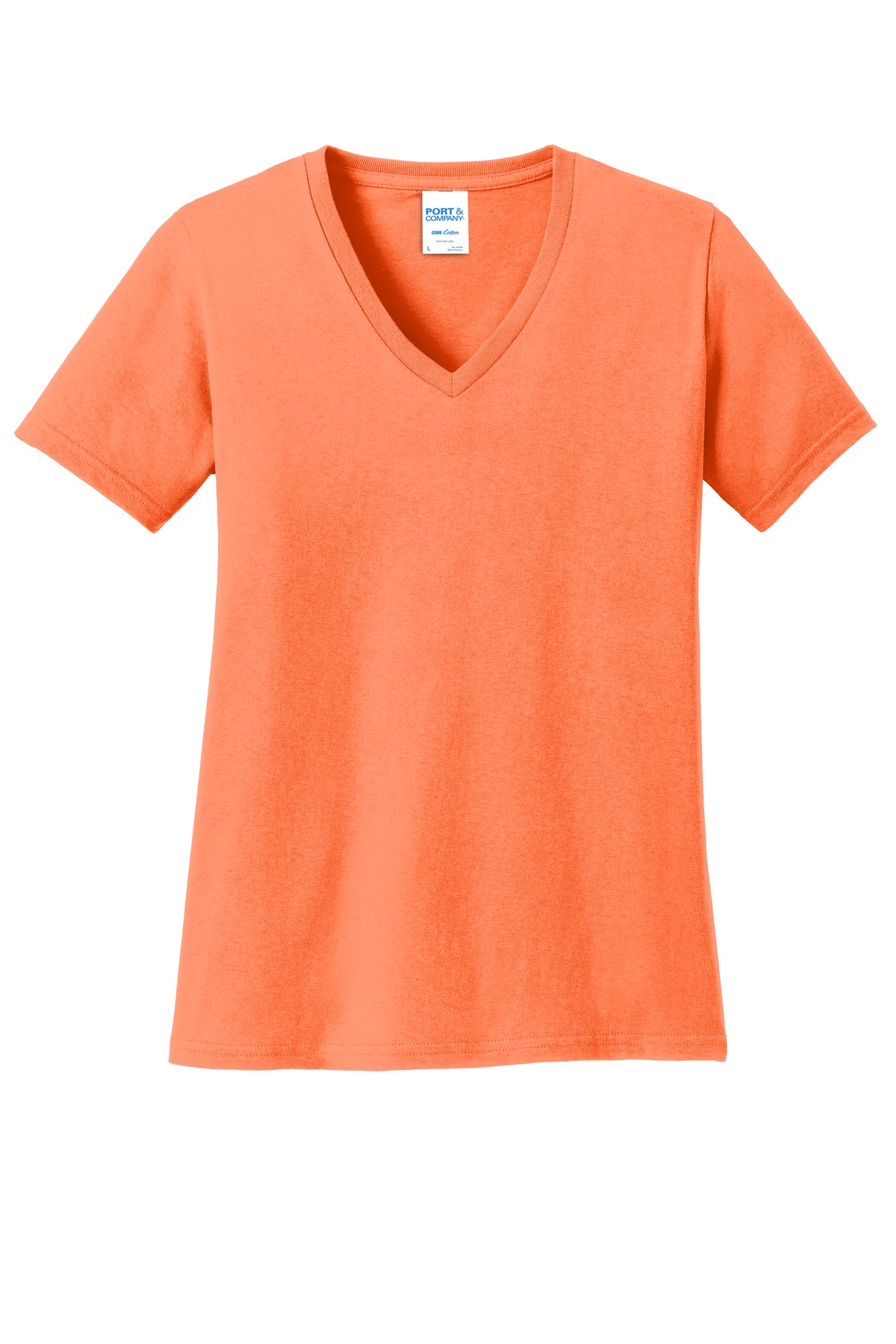 Port & Co Women's Core Cotton V-Neck Tee. LPC54V 160