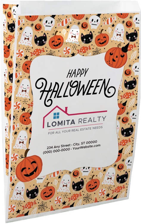 Halloween Scatter Design 3 Merchant Paper Bag (9" x 13" x 2.5")