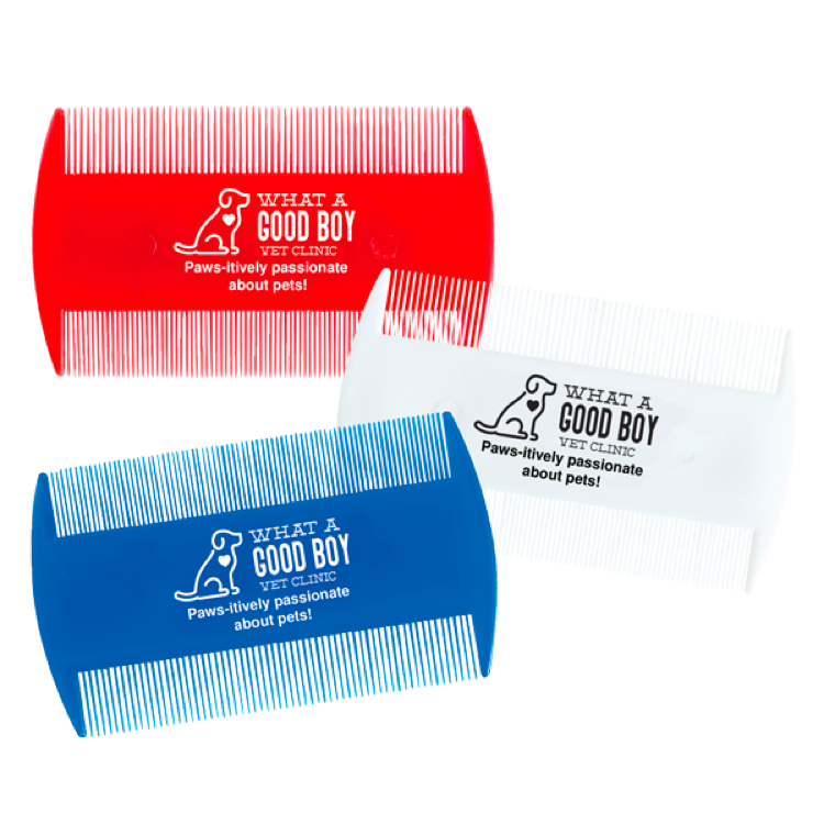 Red, White & Blue Flea Comb (3"x 2 1/16")