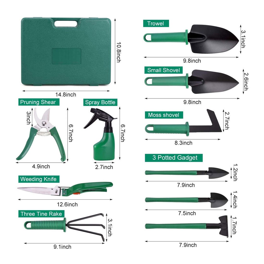 10 Pieces Gardening Tools Set 2