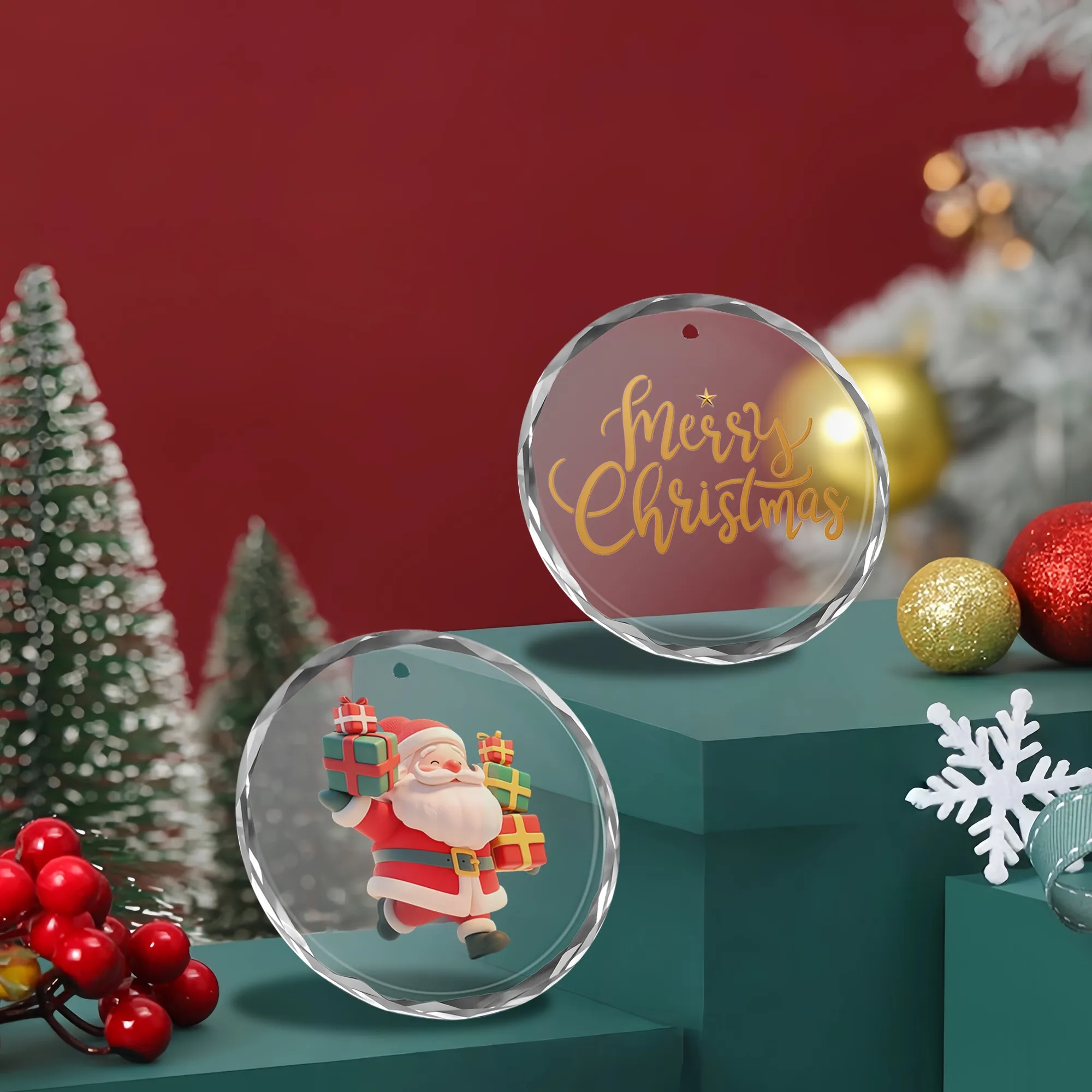 Transparent Crystal Decorative Pendant 3