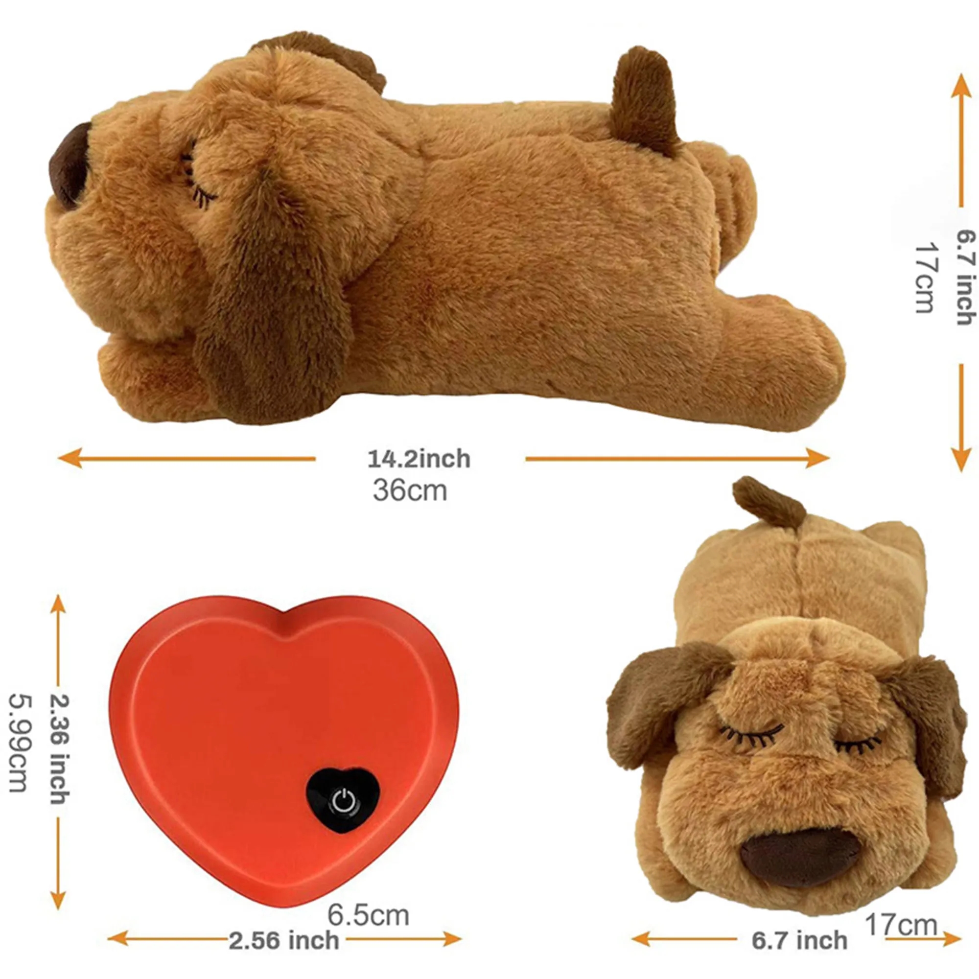 Soothing Heartbeat Plush Toy For Pet Anxiety Relief 3