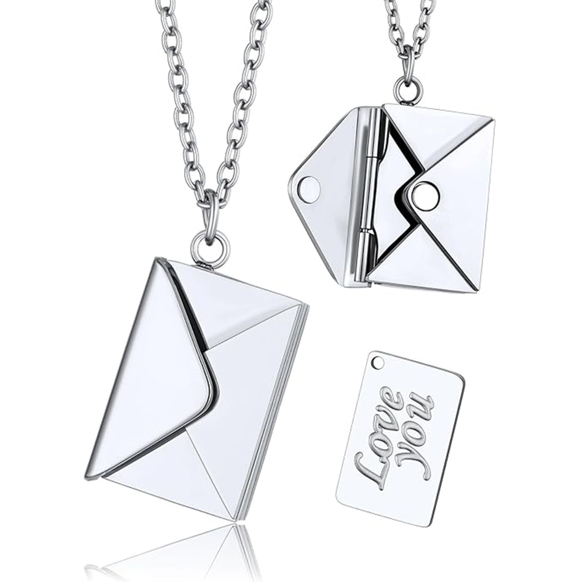 Personalized Envelope Locket Necklace 2