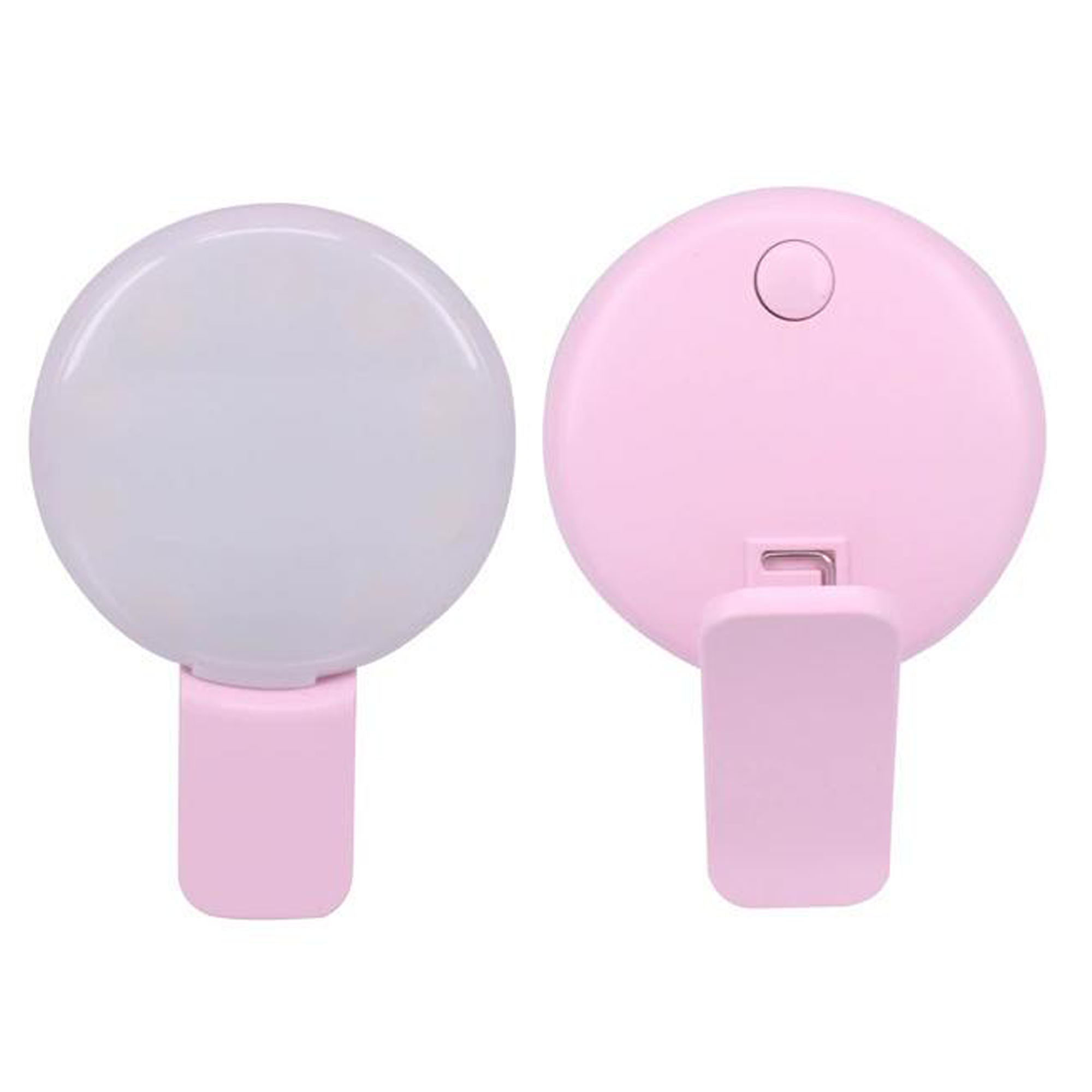 Phone Selfie Round LED Fill Light Recharging w/ Clip 7