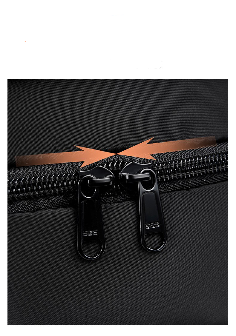 Nylon Small Black Sling Crossbody Bag With USB Charging Port 12