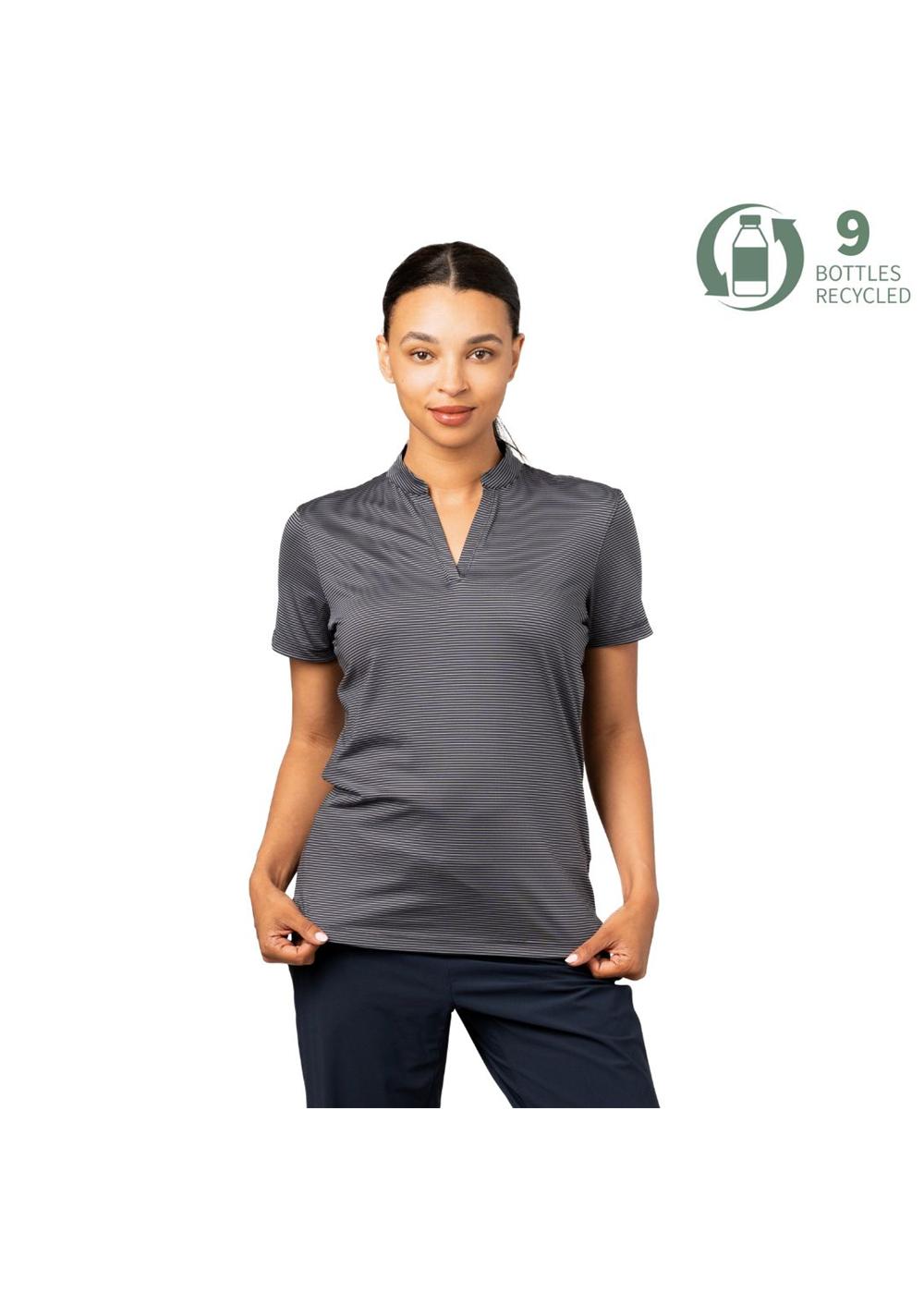 Storm Creek Women's Optimist II Microstripe Short Sleeve Polo 21