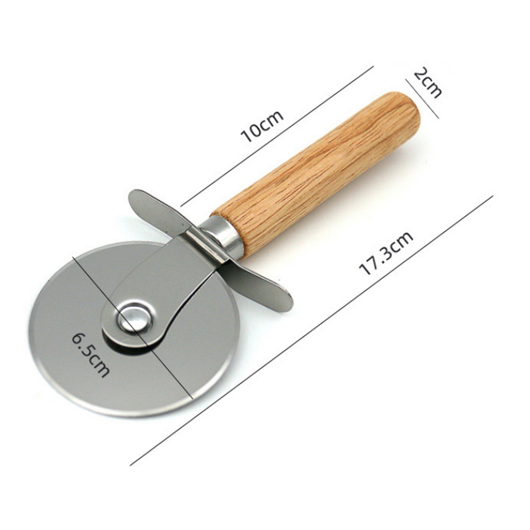 Ergonomic Non Slip Handle Stainless Steel Pizza Cutter 3