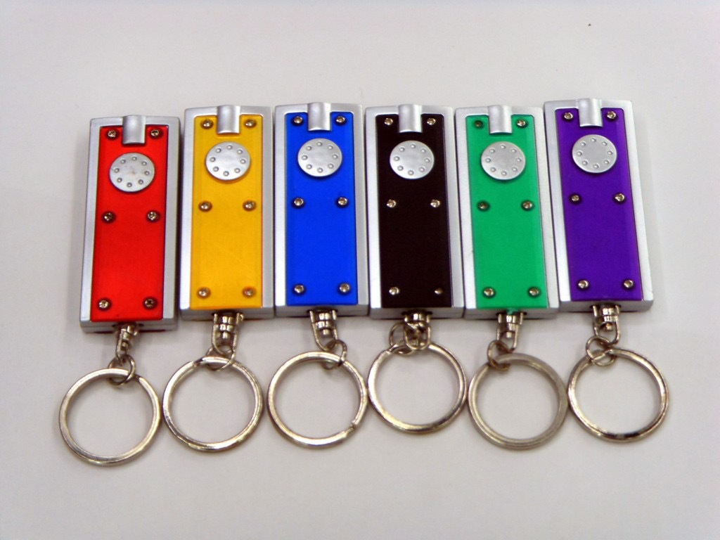 Rectangular LED Flashlight and Keychain 3