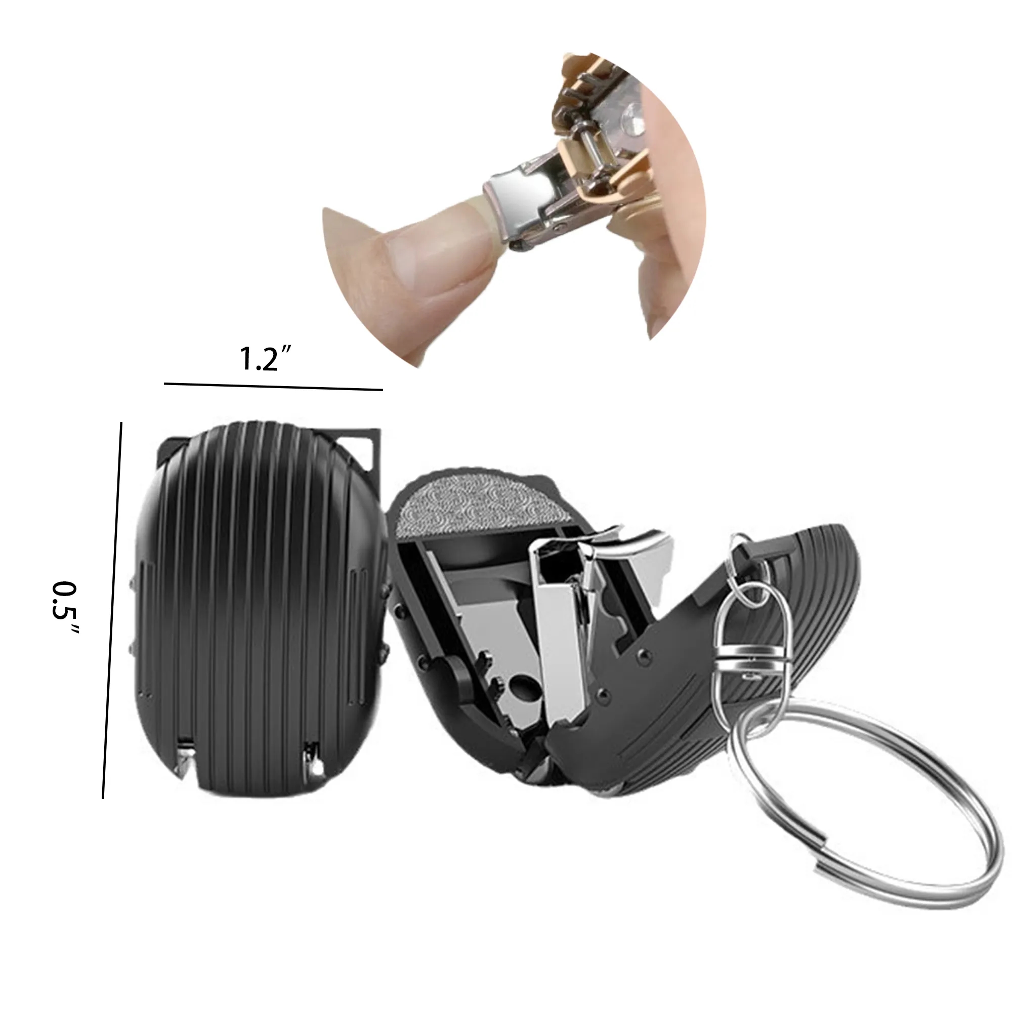 Foldable Nail Clippers With Keychain Shape of Suitcase. 3