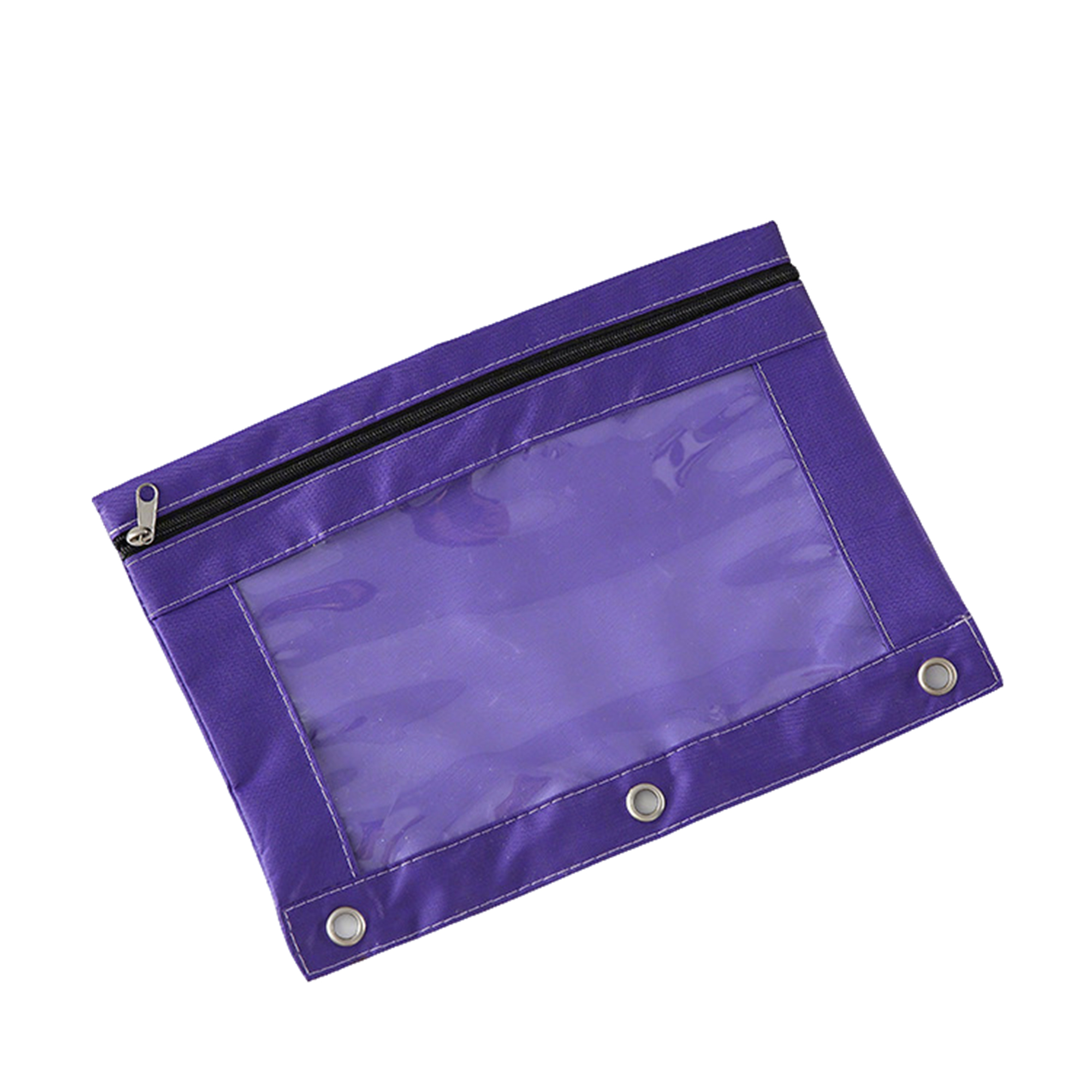 Three Hole Zipper Pencil Pouch 7.1" x 9.8" 8