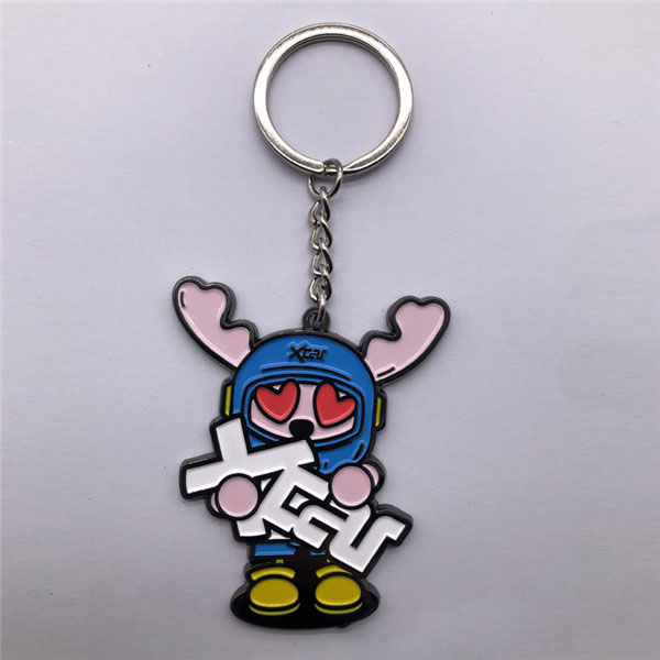 Custom metal cartoon paint keychain key pendant 1